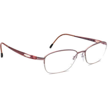 Silhouette Women's Eyeglasses 6614 6053 Rose Pink/Purple Half Rim Frame Austria 51[]16 130