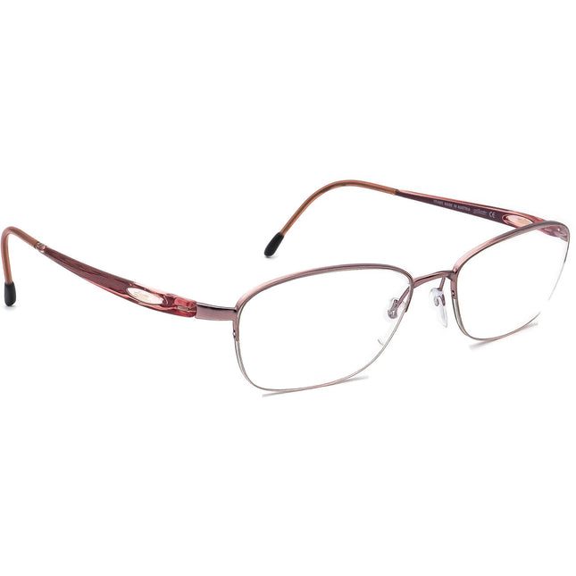 Silhouette Women's Eyeglasses 6614 6053 Rose Pink/Purple Half Rim Frame Austria 51[]16 130