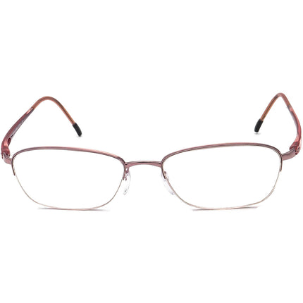 Silhouette Women's Eyeglasses 6614 6053 Rose Pink/Purple Half Rim Frame Austria 51[]16 130