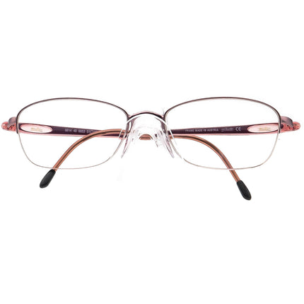 Silhouette Women's Eyeglasses 6614 6053 Rose Pink/Purple Half Rim Frame Austria 51[]16 130