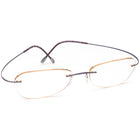 Silhouette Women's Eyeglasses 6623 40 6103 Patterned Purple Rimless Frame 52[]19 140
