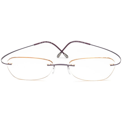 Silhouette Women's Eyeglasses 6623 40 6103 Patterned Purple Rimless Frame 52[]19 140