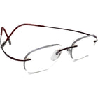 Silhouette Women's Eyeglasses 6624 40 6104 Titan Burgundy Rimless Frame Austria 49[]17 140