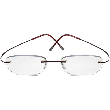 Silhouette Women's Eyeglasses 6624 40 6104 Titan Burgundy Rimless Frame Austria 49[]17 140