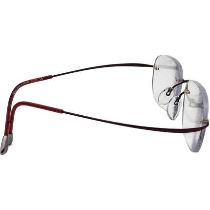 Silhouette Women's Eyeglasses 6624 40 6104 Titan Burgundy Rimless Frame Austria 49[]17 140