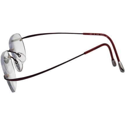 Silhouette Women's Eyeglasses 6624 40 6104 Titan Burgundy Rimless Frame Austria 49[]17 140