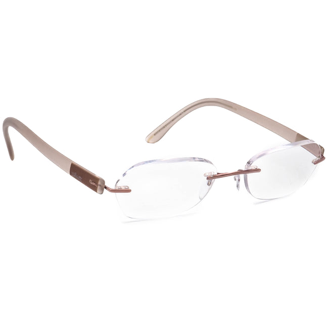 Silhouette Women's Eyeglasses 6681 45 6057 7608 Sea Shell Rimless Frame Austria 48[]17 140