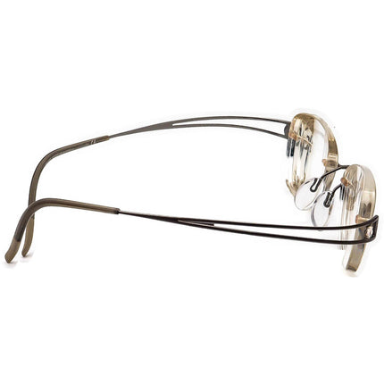 Silhouette Women's Eyeglasses 6775 10 6050 Brown on Gunmetal Rhinestones Rimless Metal Frame Austria 46[]17 130