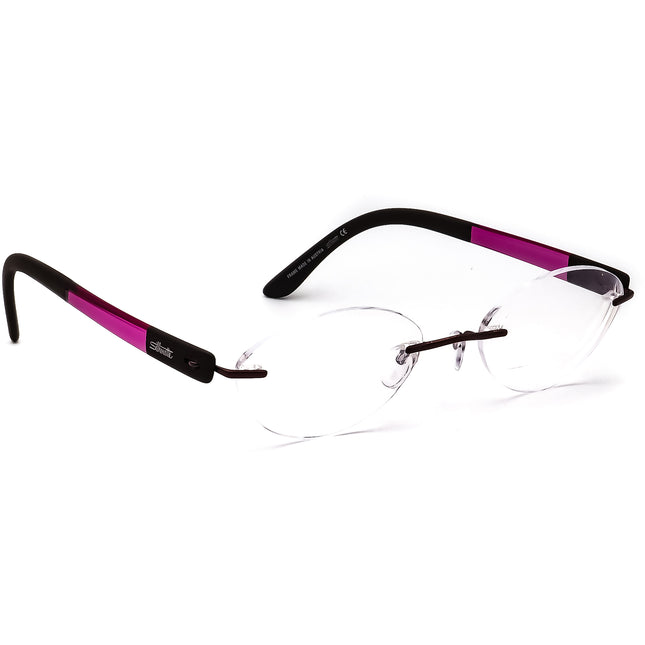 Silhouette Women's Eyeglasses 6797 40 6051 7734 Purple/Brown Rimless Frame Austria 48[]17 135