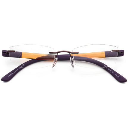 Silhouette Women's Eyeglasses 6798 40 6052 7734 Brown/Purple Rimless Frame Austria 51[]19 140