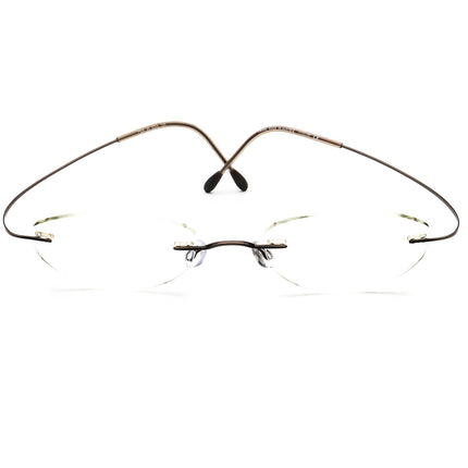 Silhouette Eyeglasses 7395 40 6055 Titan Brown Rimless Frame Austria 48[]19 130