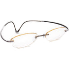 Silhouette Eyeglasses 7500 10 6051 Titan Brown Rimless Frame Austria 54[]19 130