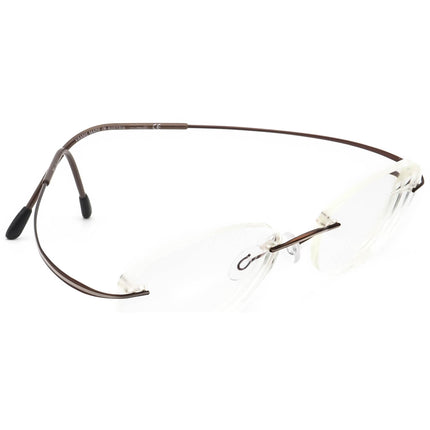 Silhouette Eyeglasses 7511 10 6082 Titan Brown&White Rimless Frame 51[]17 135
