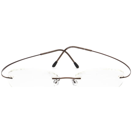 Silhouette Eyeglasses 7511 10 6082 Titan Brown&White Rimless Frame 51[]17 135