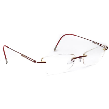 Silhouette Women's Eyeglasses 7534 40 6079 Burgundy Rimless Metal Frame Austria 53[]17 140