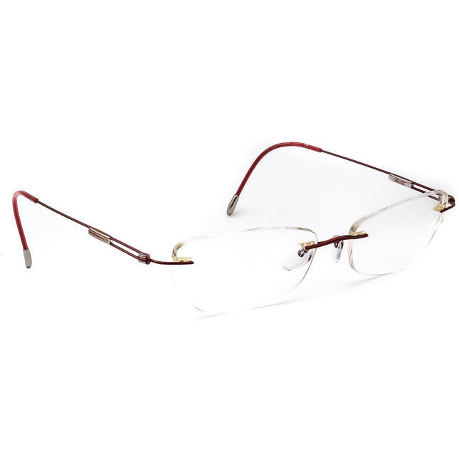 Silhouette Women's Eyeglasses 7534 40 6079 Burgundy Rimless Metal Frame Austria 53[]17 140