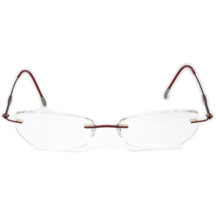 Silhouette Women's Eyeglasses 7534 40 6079 Burgundy Rimless Metal Frame Austria 53[]17 140