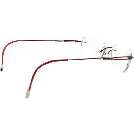Silhouette Women's Eyeglasses 7534 40 6079 Burgundy Rimless Metal Frame Austria 53[]17 140