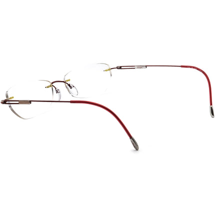 Silhouette Women's Eyeglasses 7534 40 6079 Burgundy Rimless Metal Frame Austria 53[]17 140