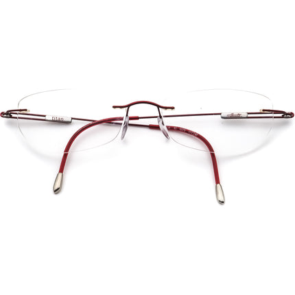 Silhouette Women's Eyeglasses 7534 40 6079 Burgundy Rimless Metal Frame Austria 53[]17 140