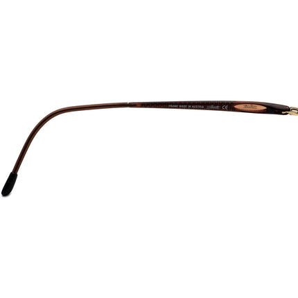 Silhouette Women's Eyeglasses 7555 30 6050 Gold/Brown Half Rim Frame Austria 49[]17 135