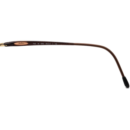 Silhouette Women's Eyeglasses 7555 30 6050 Gold/Brown Half Rim Frame Austria 49[]17 135
