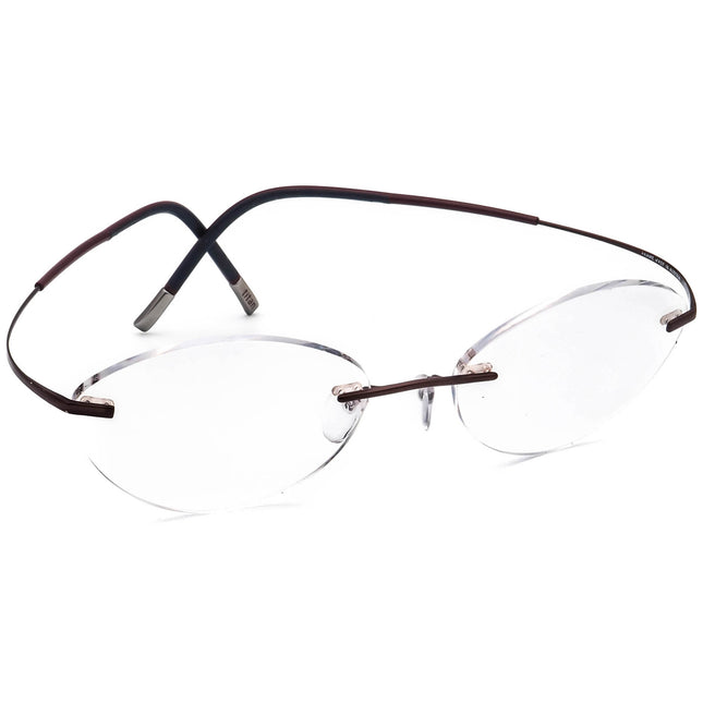 Silhouette Women's Eyeglasses 7581 40 6062 Titan Metallic Brown Rimless Frame Austria 50[]17 145
