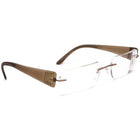 Silhouette Eyeglasses 7599 40 6052 Brown Rimless Frame Austria 56[]19 140