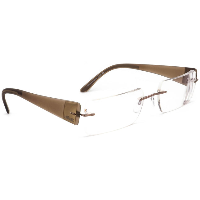 Silhouette Eyeglasses 7599 40 6052 Brown Rimless Frame Austria 56[]19 140
