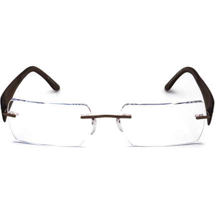 Silhouette Eyeglasses 7599 40 6052 Brown Rimless Frame Austria 54[]19 135