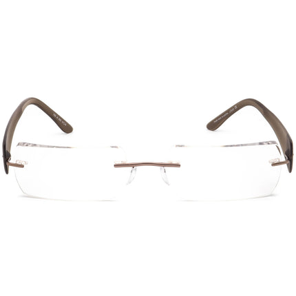 Silhouette Eyeglasses 7599 40 6052 Brown Rimless Frame Austria 56[]19 140