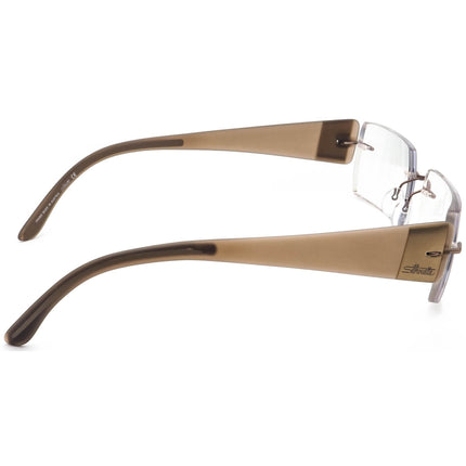 Silhouette Eyeglasses 7599 40 6052 Brown Rimless Frame Austria 56[]19 140