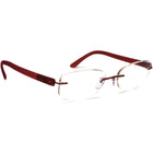 Silhouette Women's Eyeglasses 7608 40 6053 Burgundy Rimless Frame Austria 54[]17 140