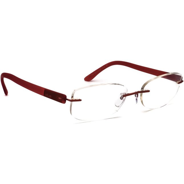 Silhouette Women's Eyeglasses 7608 40 6053 Burgundy Rimless Frame Austria 54[]17 140
