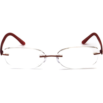 Silhouette Women's Eyeglasses 7608 40 6053 Burgundy Rimless Frame Austria 54[]17 140