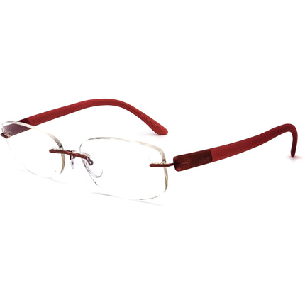 Silhouette Women's Eyeglasses 7608 40 6053 Burgundy Rimless Frame Austria 54[]17 140