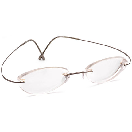 Silhouette Eyeglasses 7613 40 6102 Titan Brown Rimless Frame Austria 50[]19 150