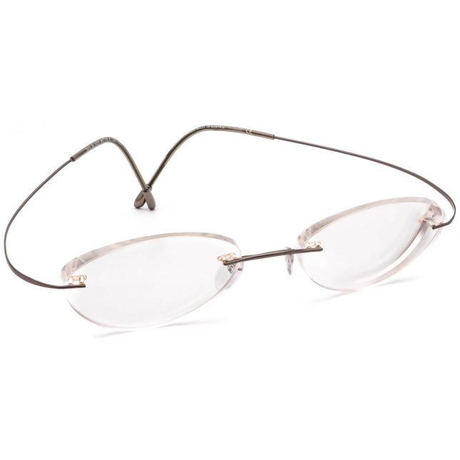 Silhouette Eyeglasses 7613 40 6102 Titan Brown Rimless Frame Austria 50[]19 150