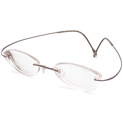 Silhouette Eyeglasses 7613 40 6102 Titan Brown Rimless Frame Austria 50[]19 150