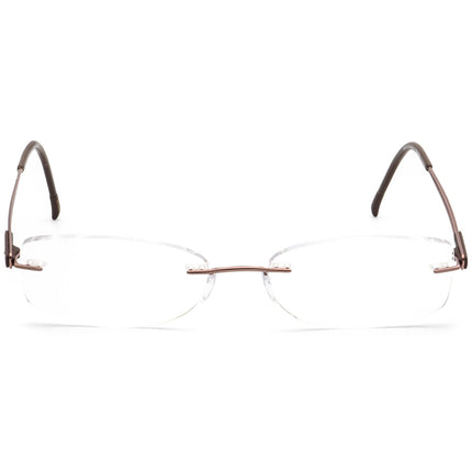 Silhouette Eyeglasses 7661 6058 Titan Brown Rimless Frame Austria 53[]17 140