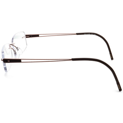Silhouette Eyeglasses 7661 6058 Titan Brown Rimless Frame Austria 53[]17 140