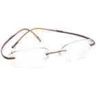 Silhouette Women's Eyeglasses 7690 40 6060 Titan Brown Rimless Frame Austria 51[]17 140