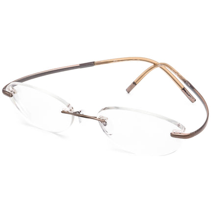 Silhouette Women's Eyeglasses 7690 40 6060 Titan Brown Rimless Frame Austria 51[]17 140