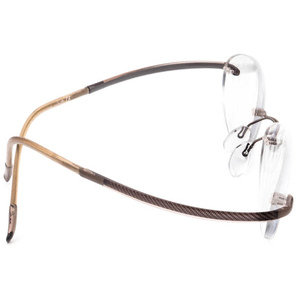 Silhouette Women's Eyeglasses 7690 40 6060 Titan Brown Rimless Frame Austria 51[]17 140