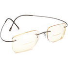Silhouette Women's Eyeglasses 7739 15 0102 Purple Rimless Metal Frame Austria 49[]19 150