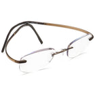Silhouette Eyeglasses 7770 40 6054 Brown Rimless Frame Austria 43[]19 135
