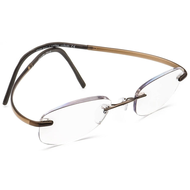 Silhouette Eyeglasses 7770 40 6054 Brown Rimless Frame Austria 43[]19 135