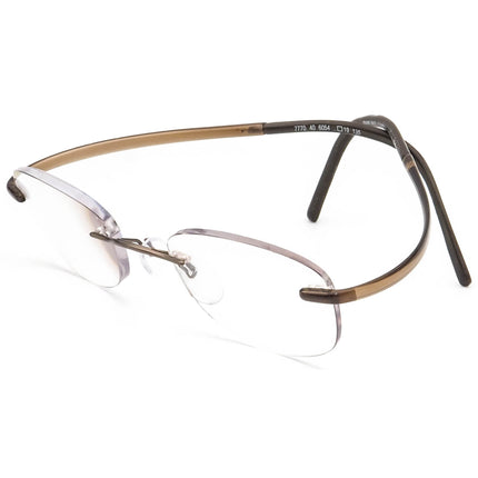 Silhouette Eyeglasses 7770 40 6054 Brown Rimless Frame Austria 43[]19 135