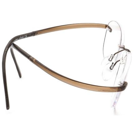 Silhouette Eyeglasses 7770 40 6054 Brown Rimless Frame Austria 43[]19 135