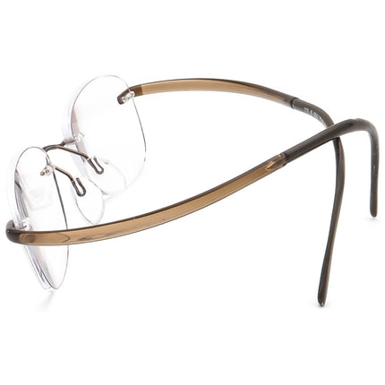 Silhouette Eyeglasses 7770 40 6054 Brown Rimless Frame Austria 43[]19 135
